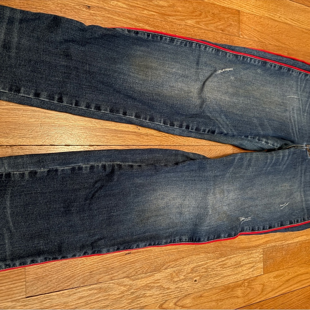 Hudson Distressed Custom Zoeey Highrise Ankle Star Size